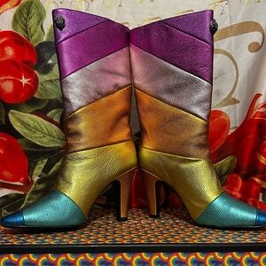🔥🔥🔥🔥 KURT GEIGER Rainbow 🌈 Kensington Boot Rainbow- NEW🔥 Size US/9- RARE FIND 🔥🔥